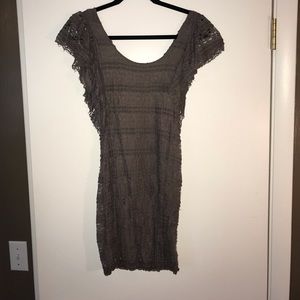 Women’s grey lace dress